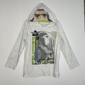 Disney Pixar Buzz Lightyear Lightweight Hoodie Looks my Sleeve Tee Size 8